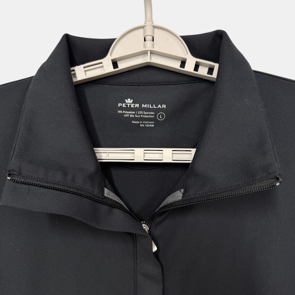 Peter Millar Black Women's Golf Jacket, Size Large, Full Zip "Go Anywhere" - Picture 4 of 16